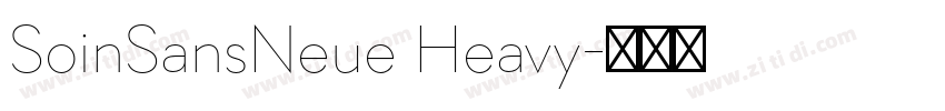 SoinSansNeue Heavy字体转换